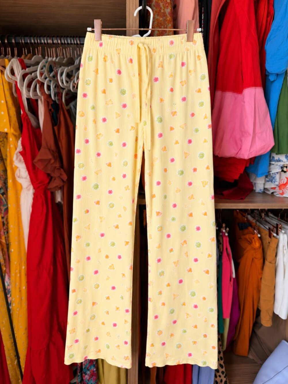 NEW Fruit Riot Sour Dreams Pajama Set Yellow Candy Print - Size S - Picture 2 of 4
